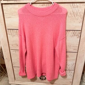 Aerie Bright Pink Crew Neck Sweater